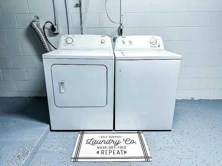 Washer and dryer in the garage