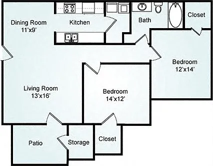 Floor plan B - The Dogwood