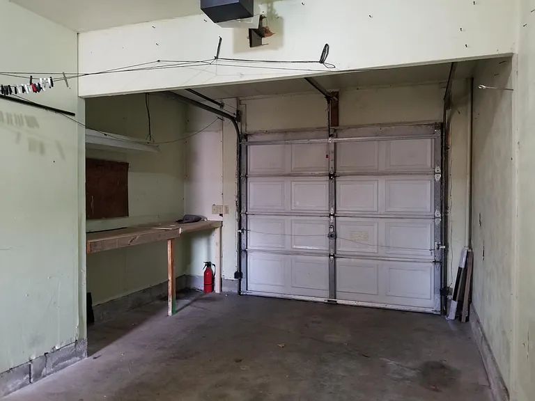 Attached garage and workshop