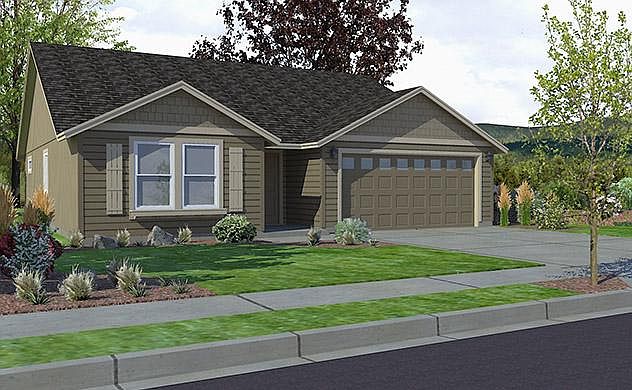 Stock photo of front of home prior to construction.