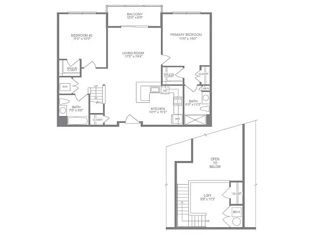 Floor plan Vervain with Loft West