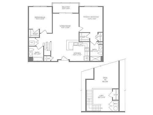 Floor plan Vervain with Loft West