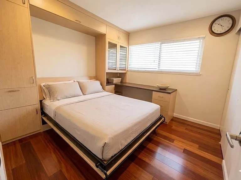 Built-in wall cabinet with murphy bed.
