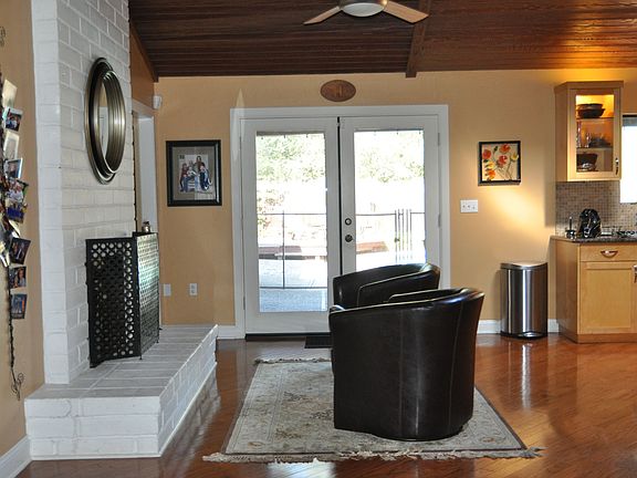 2nd fireplace off of kitchen