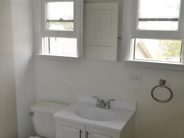 Vanity, toilet, cabinet