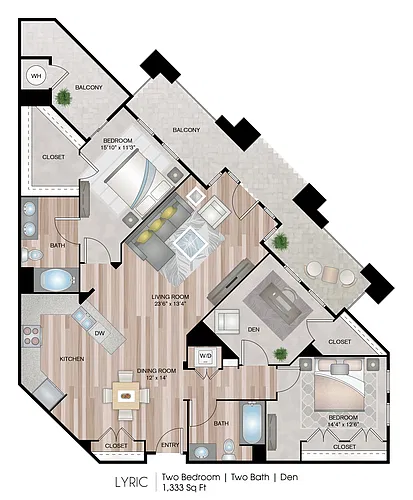 Floor plan Lyric with Den