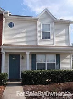 Front view of townhouse