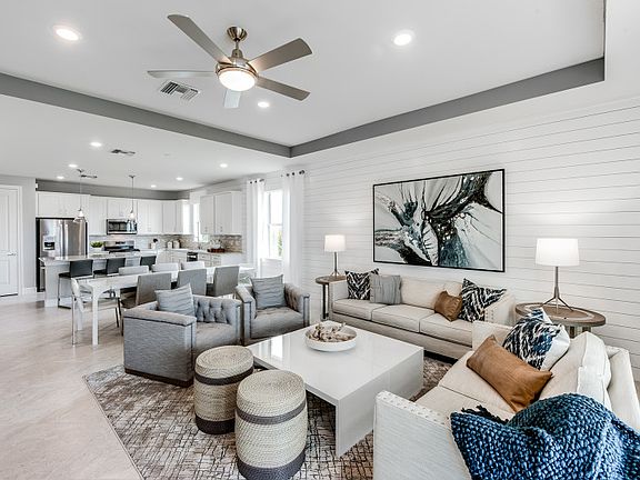 Open concept kitchen and gathering room