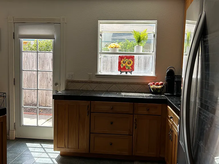 Side kitchen door.