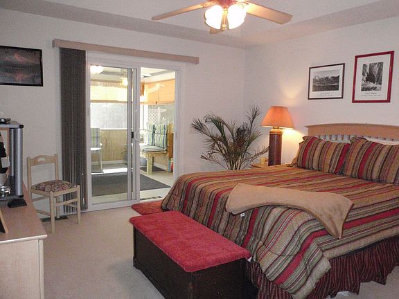 Master bedroom opens to special porch retreat