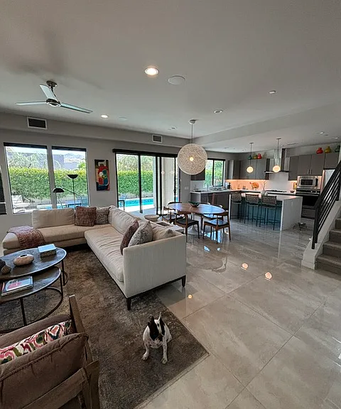 view from front door to the open concept first floor