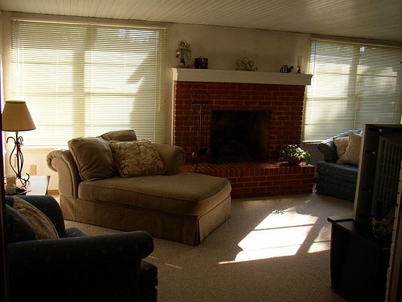 Florida Room With Wood Burning Fire Place Converted to New Gas Logs and Damper
