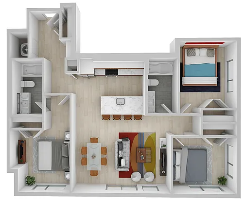 Floor plan Three Bedroom