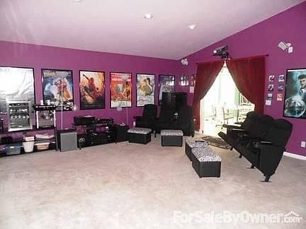 Theater room seats and equipment