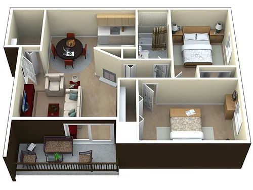 Floor plan 2 Bedroom Phase II