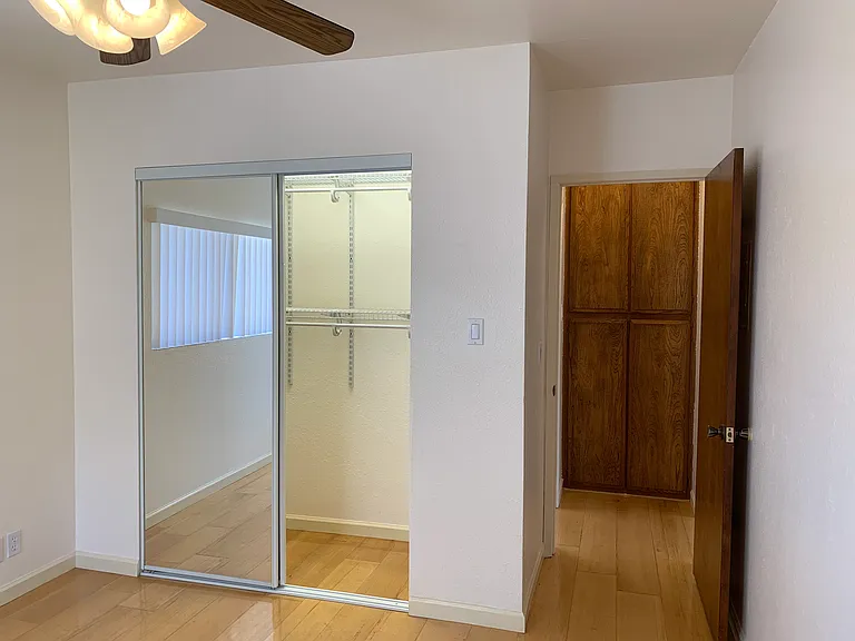 Closet with light and adjustable wire
shelves