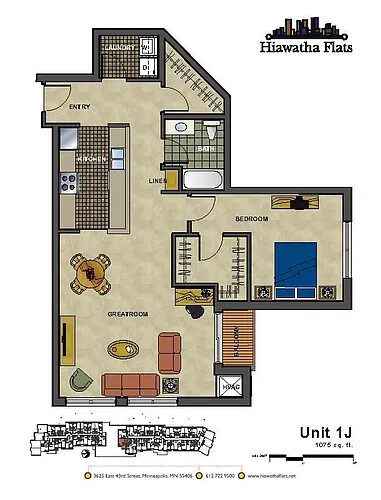 Floor plan 1J