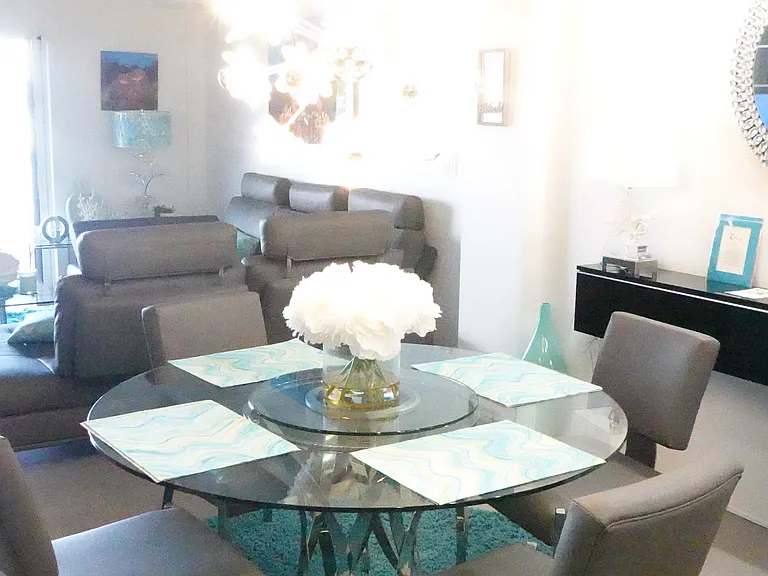 Dining and living room area