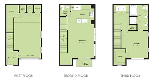 Floor plan A1T-956sf-A11T