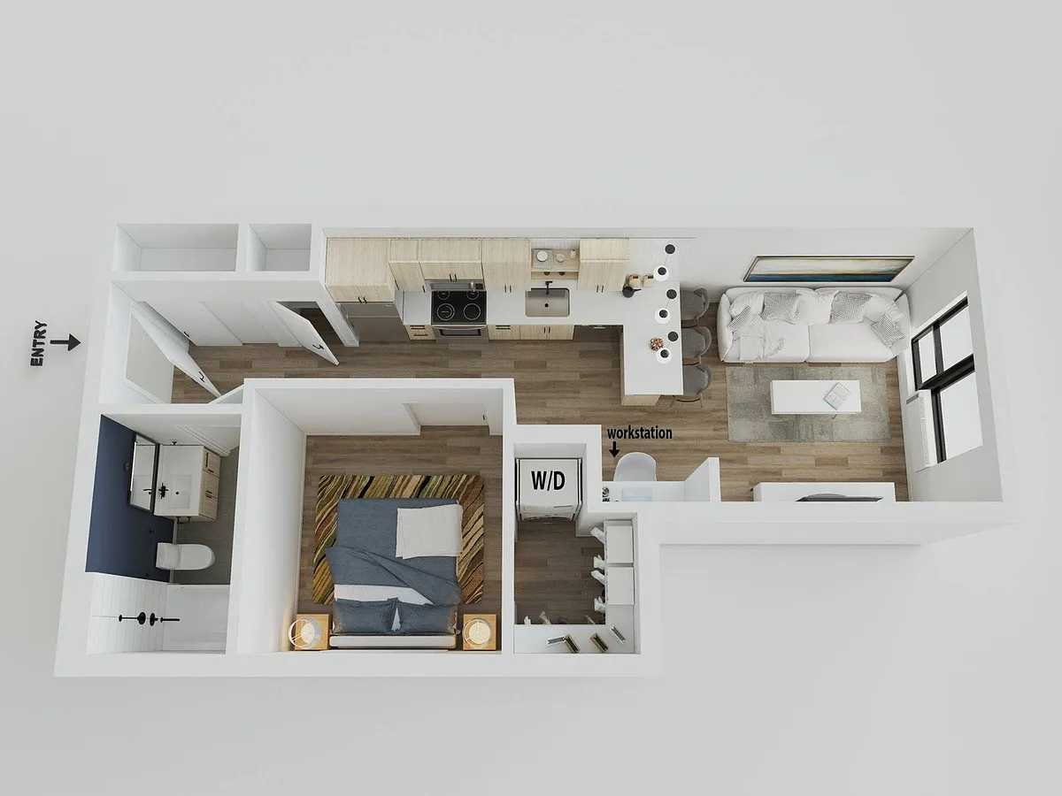 Floor plan 1BR/1BA - Anthony