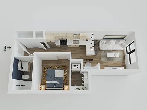 Floor plan 1BR/1BA - Anthony