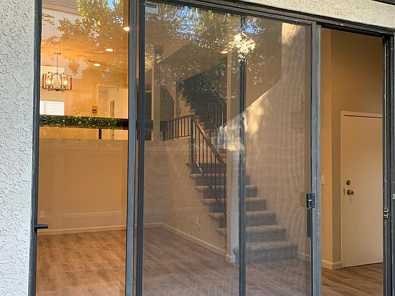 Enclosed patio- view from outside looking inside