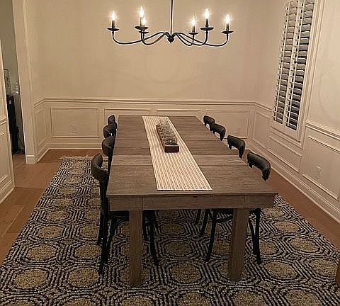 Newly painted dining room