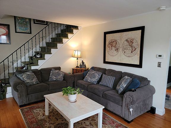 Living room, stairs up