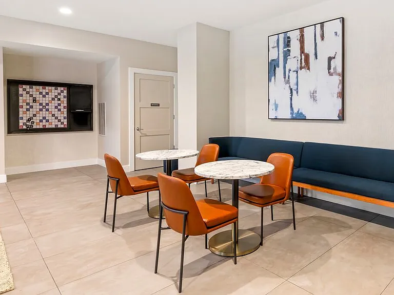 Resident lounge game room with lounge seating