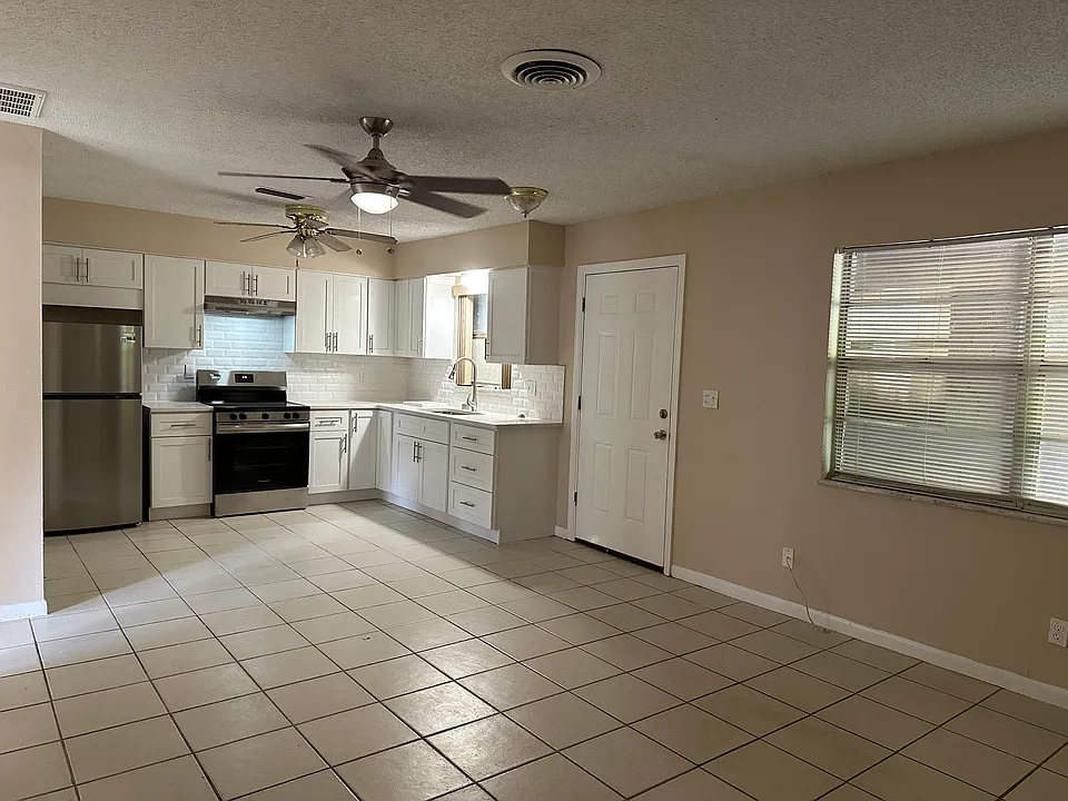 Open Living, Dining and Kitchen