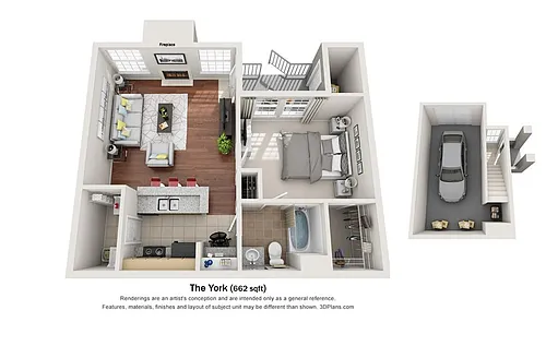Floor plan York w/Garage