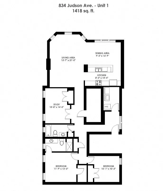 Floor plan Three Bedroom