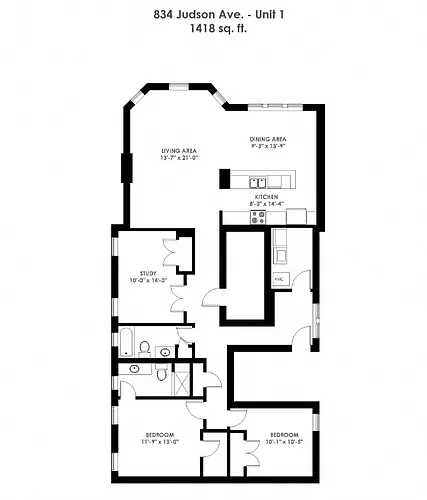 Floor plan Three Bedroom