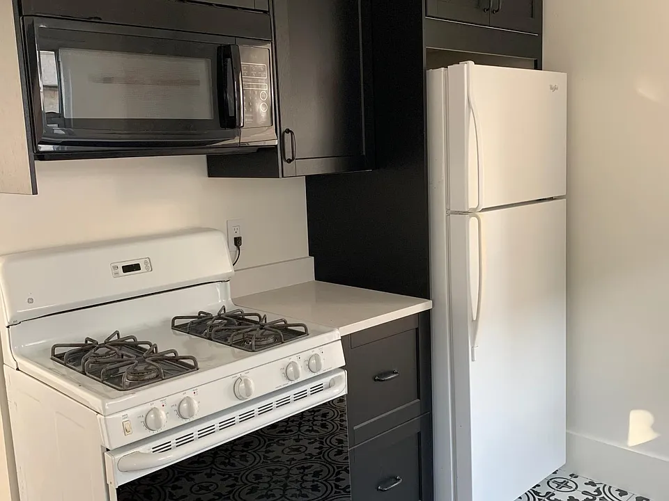 Kitchen with gas stove