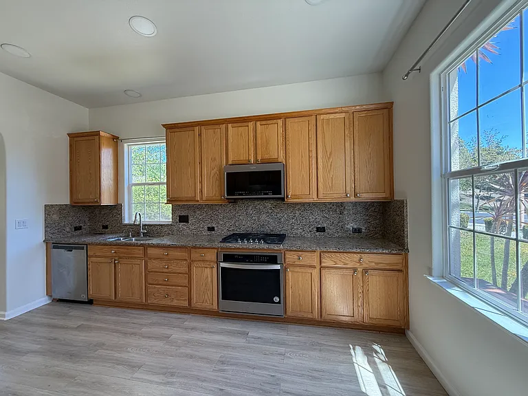 kitchen cooktop and sink side