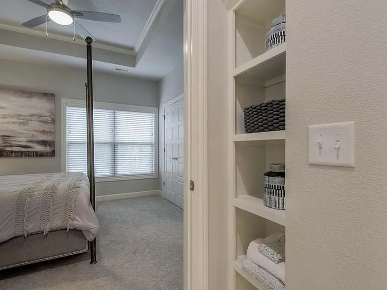 The Cardiff, Torrance and Pismo Master Bath Looking Out to the Master Bedroom