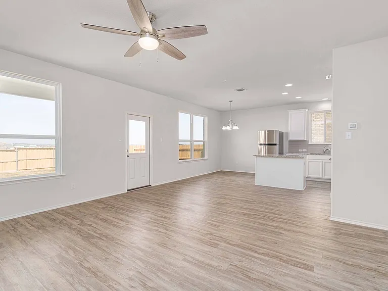 Open floor plan- living room open to kitchen