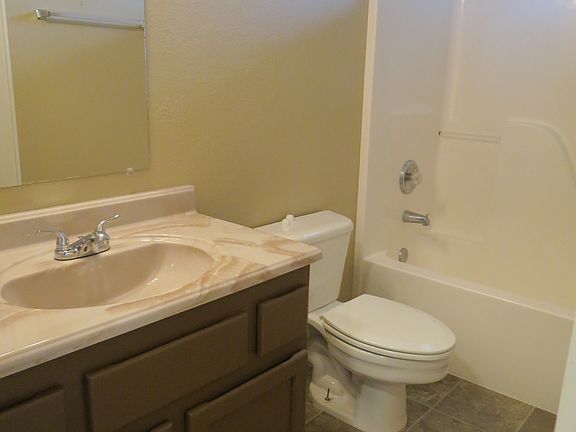 Hall bathroom with new vinyl flooring