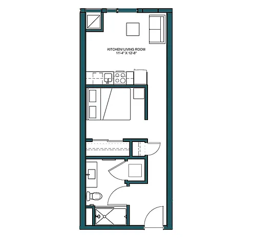 Floor plan Studio-A2
