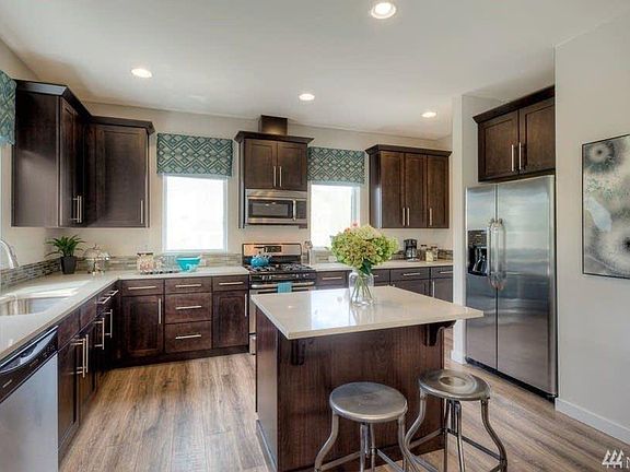 Kitchen with bar Island