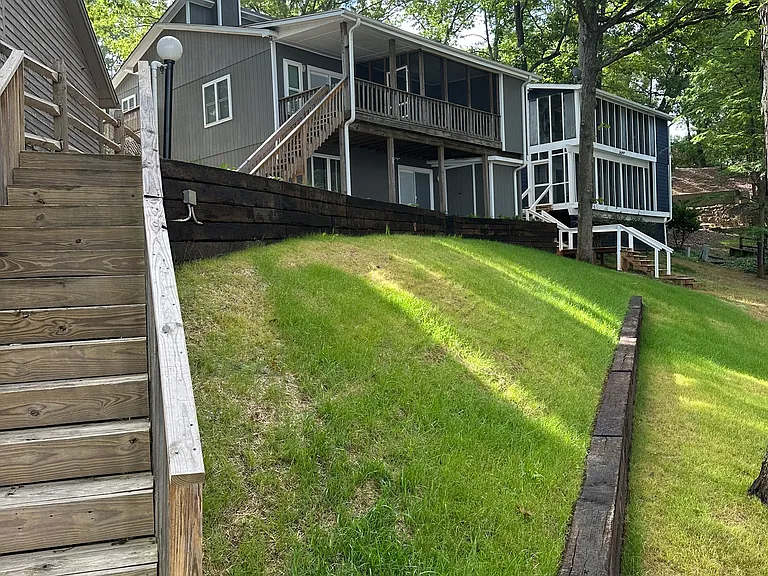 Looking back at house from steps