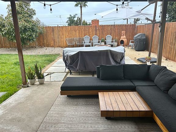 Backyard patio (Patio Furniture not included).