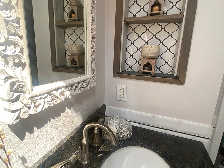 Custom vanity nook.