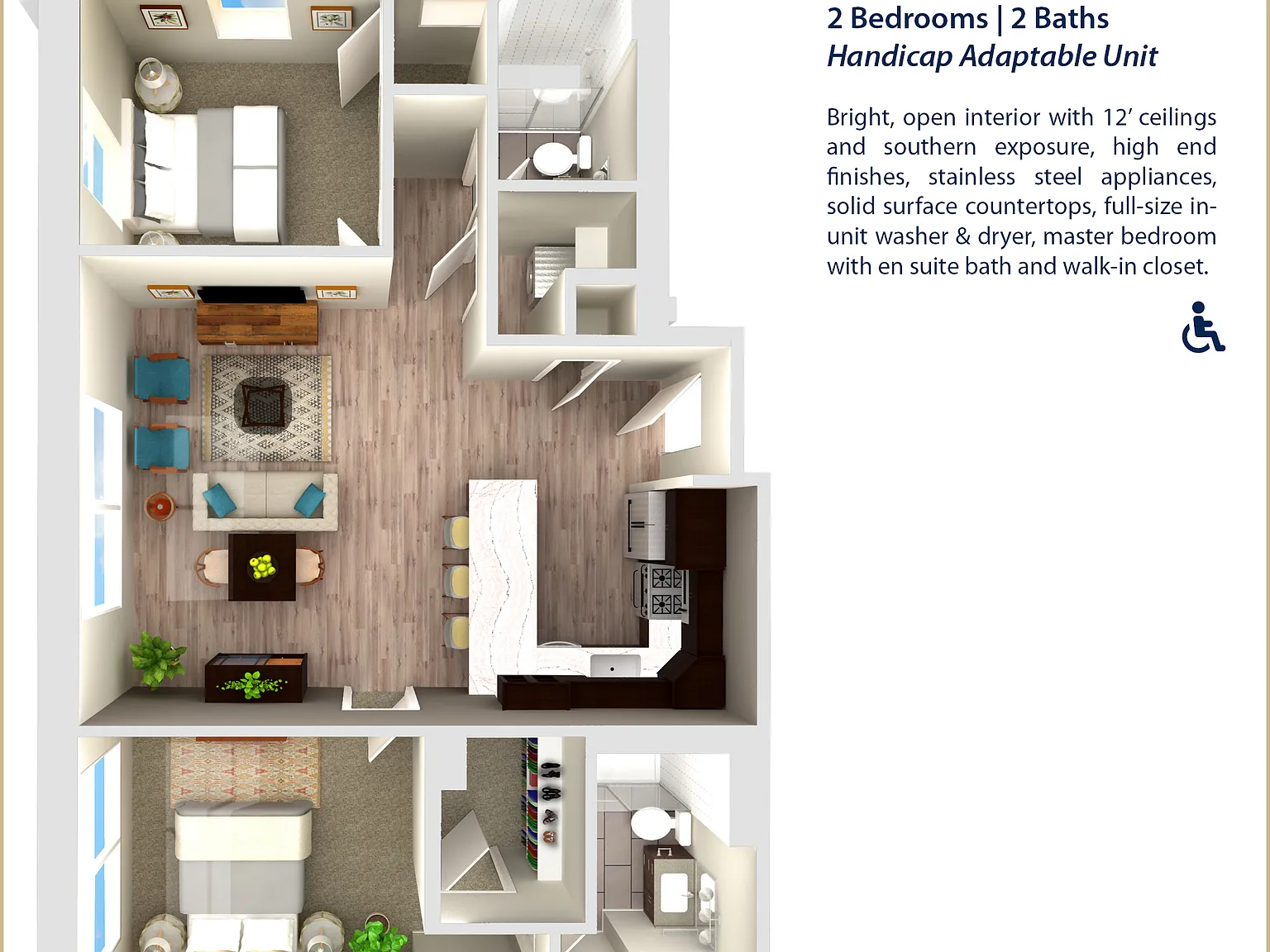 2 bed, 1140 sqft, $2,460 — Photo 2