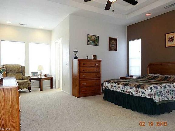 Master Bedroom with sitting room also has a double trey ceiling.