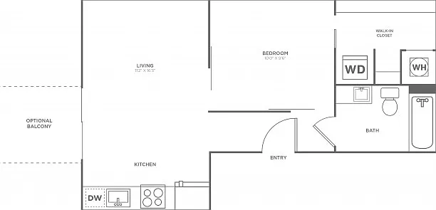 One Bedroom One Bath (515 SF) One Bedroom One Bath (515 SF)