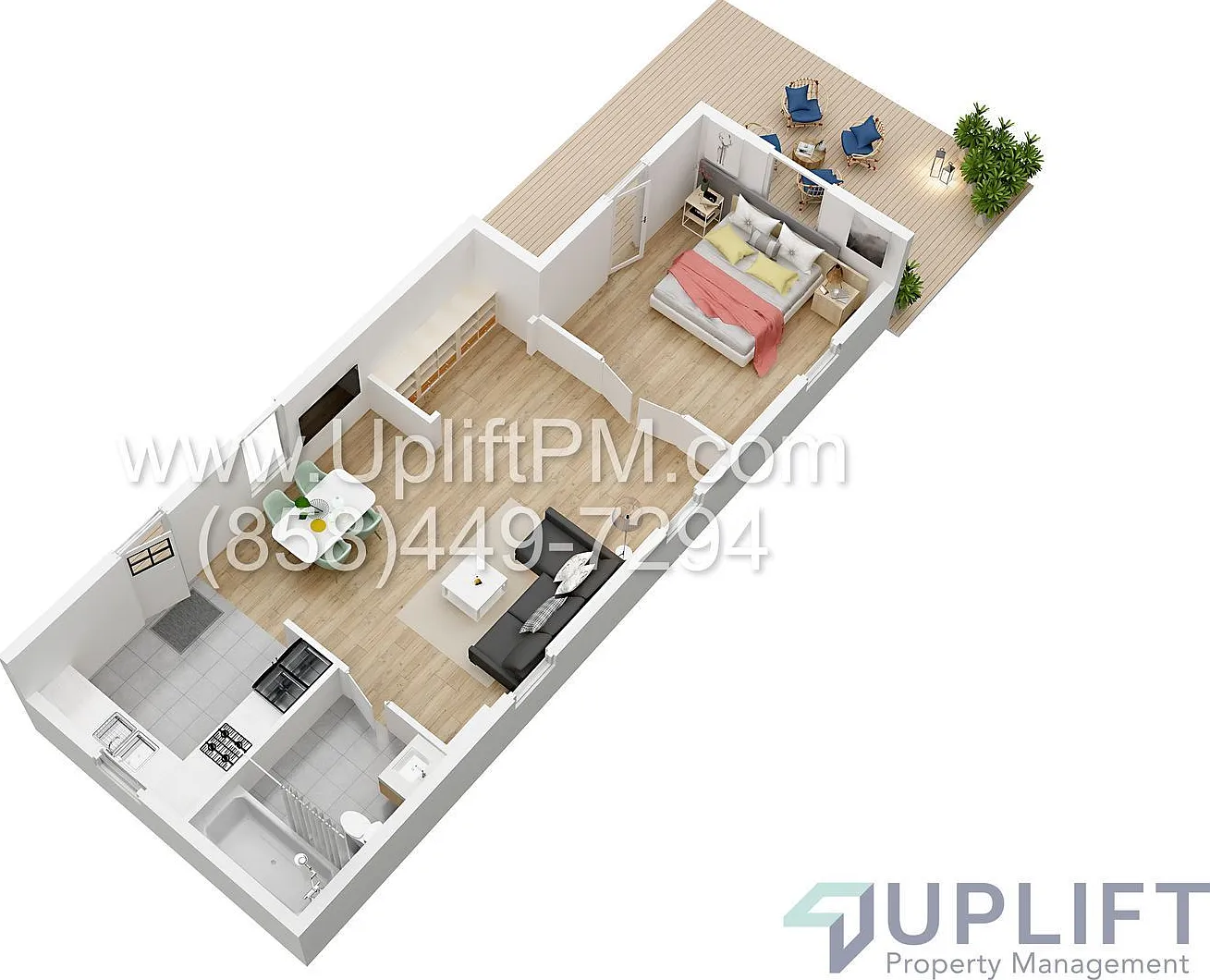 1 bed, 1.0 bath, 500 sqft, $1,850 — Photo 1