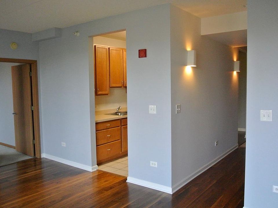 Living room with kitchenette.