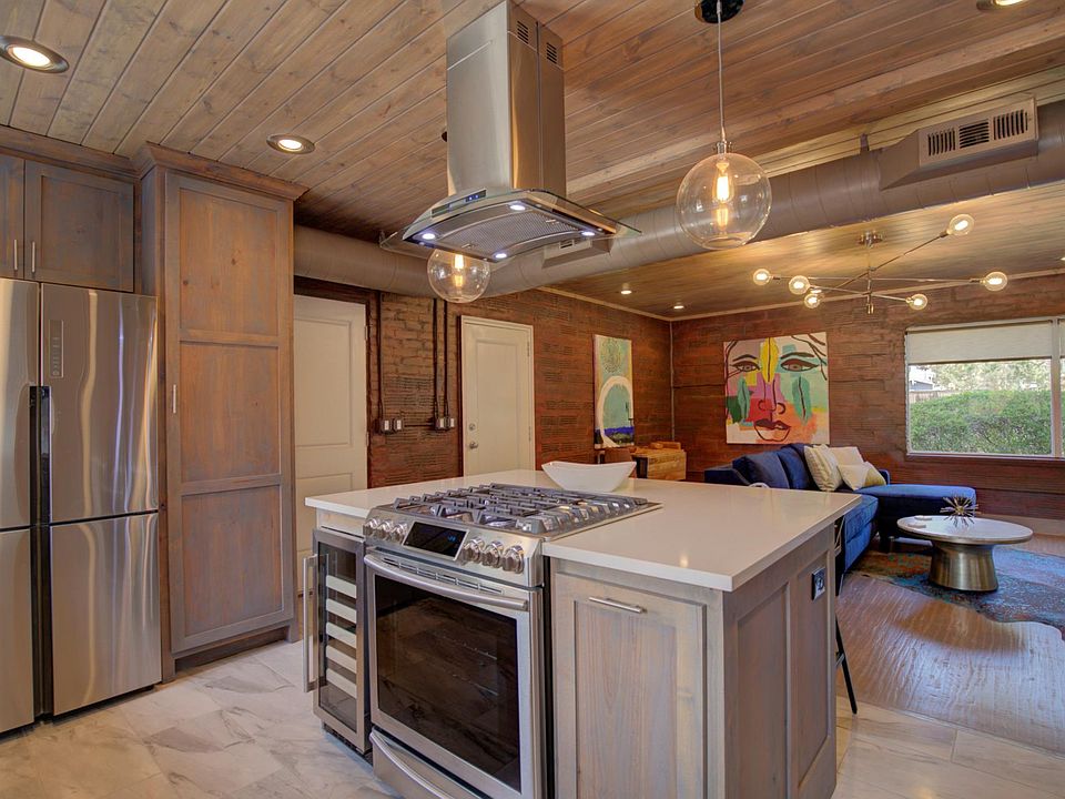 Open kitchen and living area.