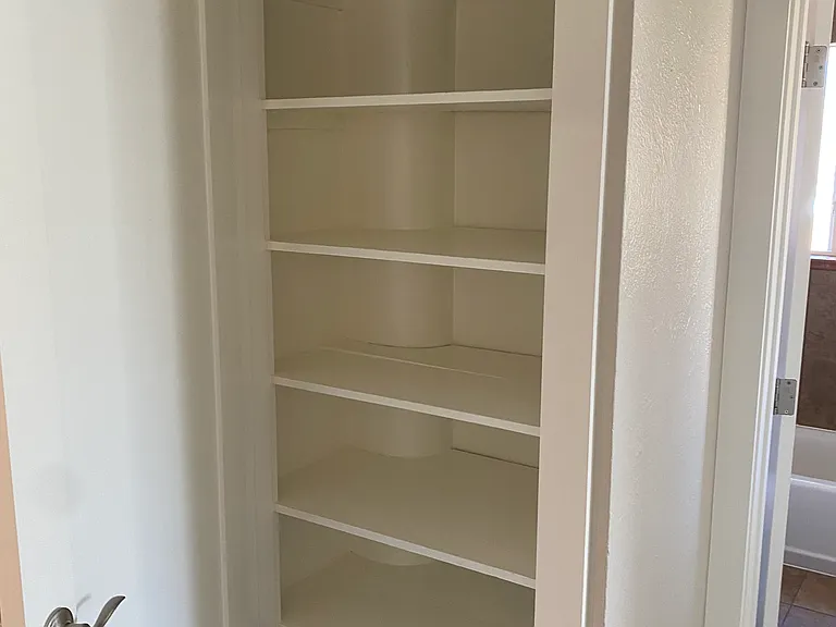 Inside of hallway closet